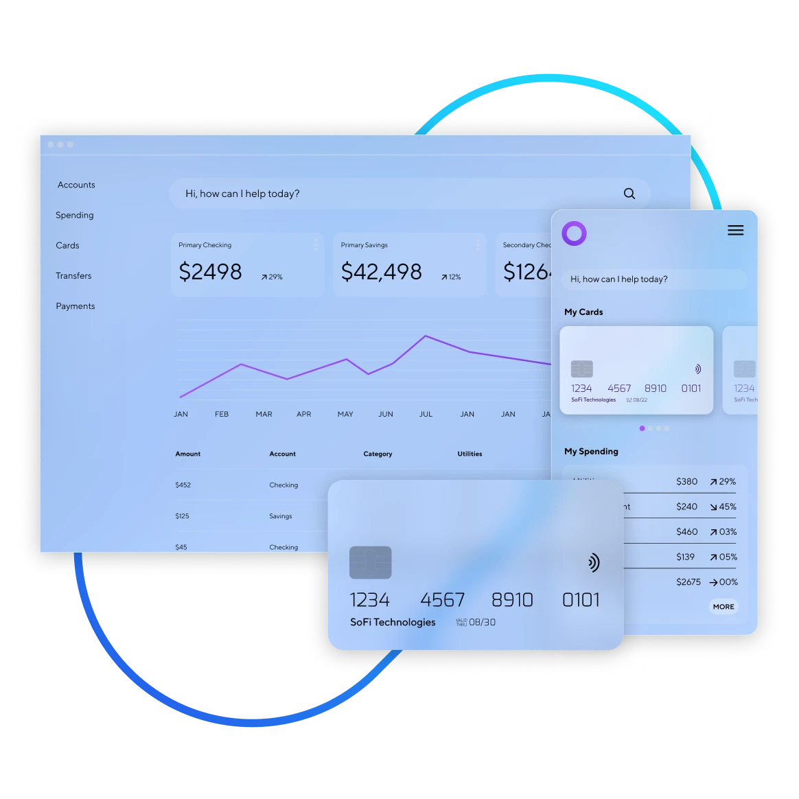 Card issuing product interface