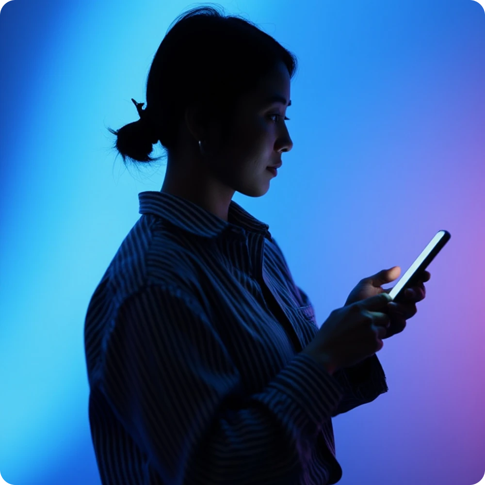 Woman using mobile phone